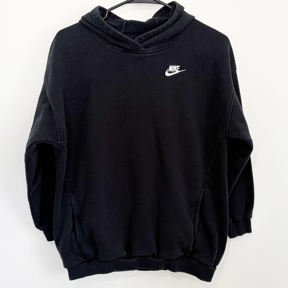 Nike Other - 5/20$ NIKE Black Hoodie Long Sleeve Kangaroo Pocket Embroidered Youth Large